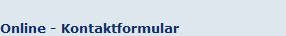 Online - Kontaktformular